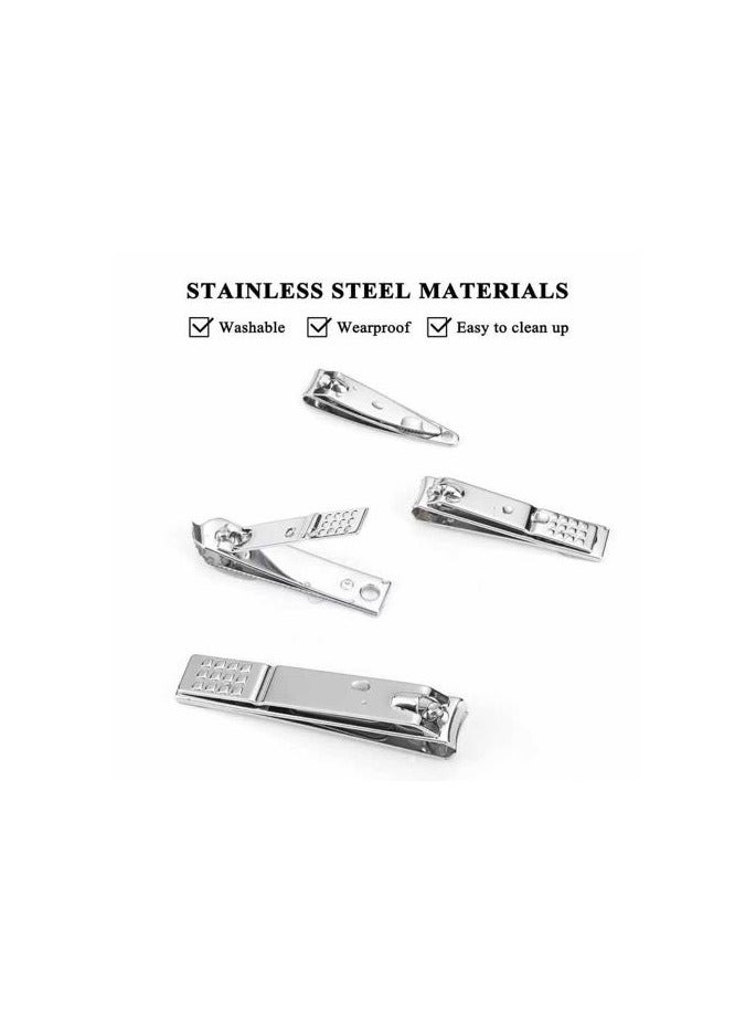 Manicure Pedicure Clippers Set - 19 Pieces Stainless Steel Manicure Set, Professional Nail Care Kits, Nail Care Tools with Luxury Travel Case - (Black) - Image 3