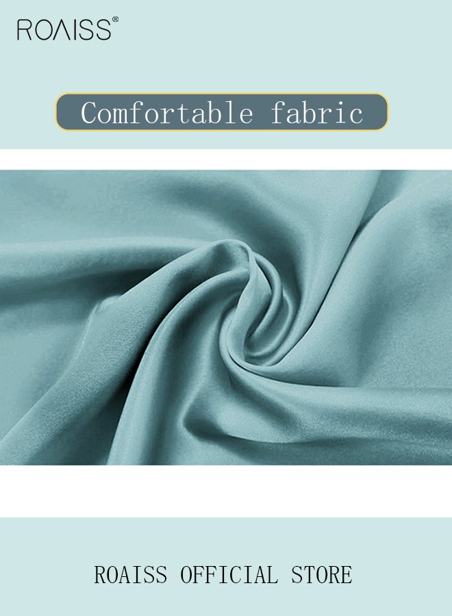 roaiss Couple Pajamas Set Long Sleeves Letters Embroidery Sleepwear for Men and Women Cute Plus Size Loungewear Spring and Autumn Home Clothes Gift for Boyfriend Girlfriend Husband Wife - Image 5