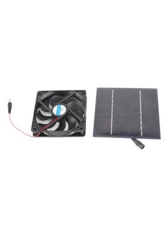 5W Solar Panel Board with Ventilation Fan for Greenhouse Pet House Kennel Cooling