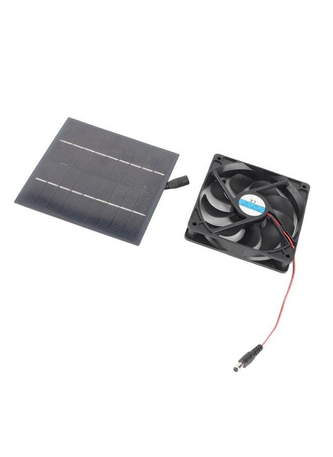 NIBEMINENT - 5W Solar Panel Board with Ventilation Fan for Greenhouse Pet House Kennel Cooling - Image 1