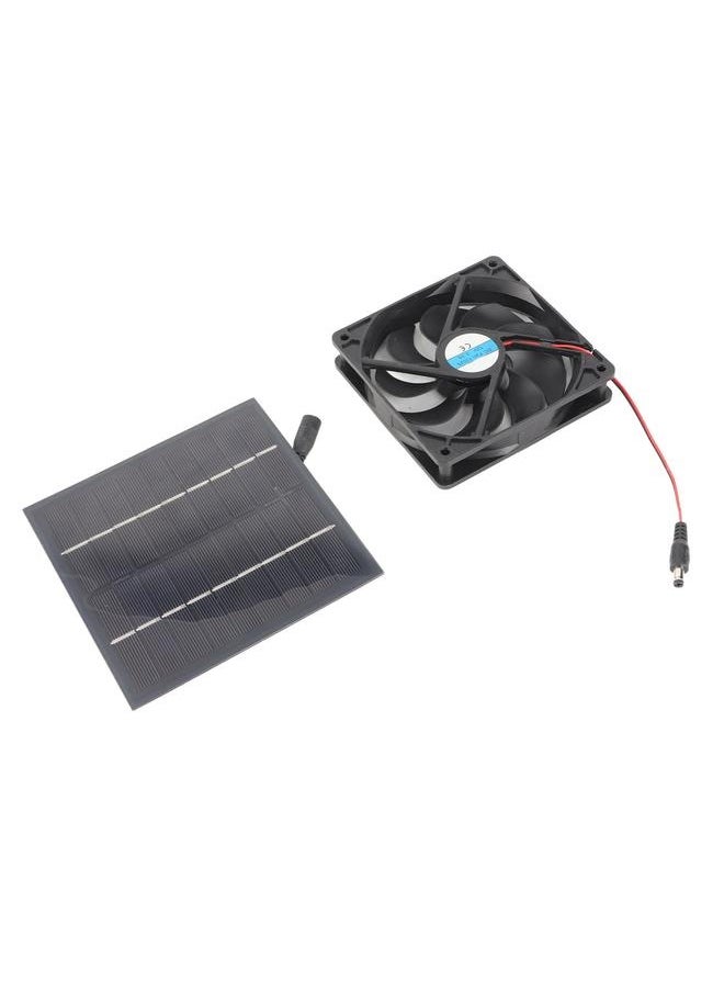 NIBEMINENT - 5W Solar Panel Board with Ventilation Fan for Greenhouse Pet House Kennel Cooling - Image 1
