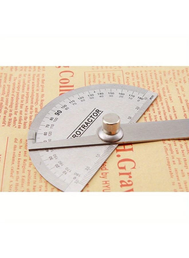 Model 100 Stainless Steel Protractor Angle Finder Rotary Measuring Ruler Adjustable Arm - Image 5