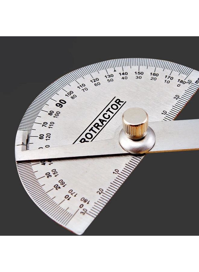 Model 100 Stainless Steel Protractor Angle Finder Rotary Measuring Ruler Adjustable Arm - Image 1