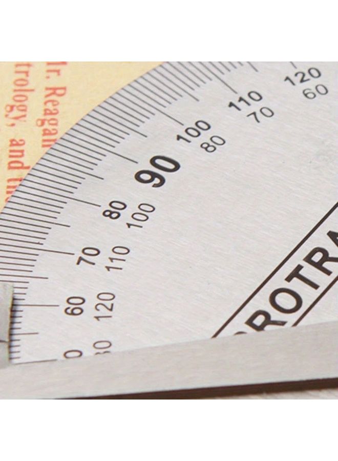 Model 100 Stainless Steel Protractor Angle Finder Rotary Measuring Ruler Adjustable Arm - Image 3