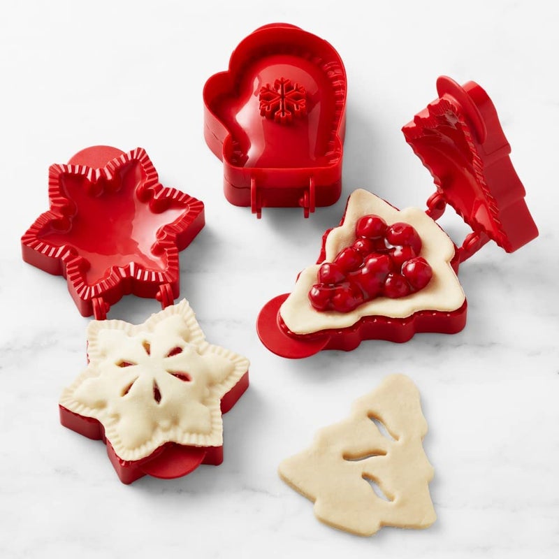 Jxueych Jxueych Mini Pie Maker for Christmas Party Baking Supplies Snowflake Mitt and Christmas Tree Shapes 3Piece Dough Presser Pocket Pie Mold Set Hand Pie Molds 