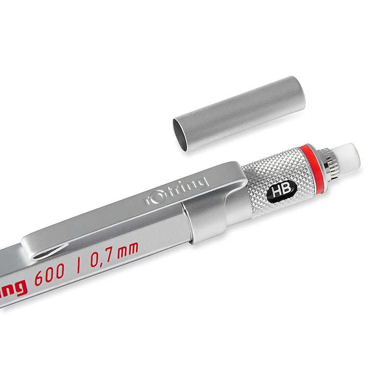 Rotring 600 Mechanical Pencil 0.7 mm Silver - Image 3