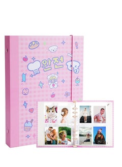 A5 Binder Kpop Photocard Album with 20 Pcs Inner 3 Inch Photo Album Sleeves in Loose Leaf Refillable 6 Rings Binder Cover Photocard Holder Book for Picture Cards Storage