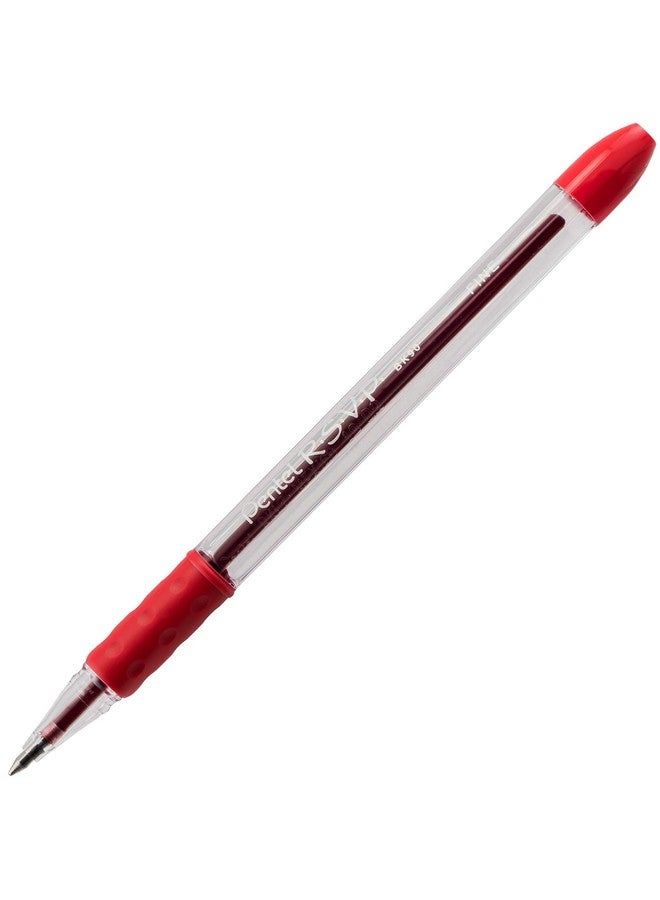 Pentel R.S.V.P. Ballpoint Pen, Fine Line, Red Ink, 5 Pack (Bk90Bp5B) - Image 3