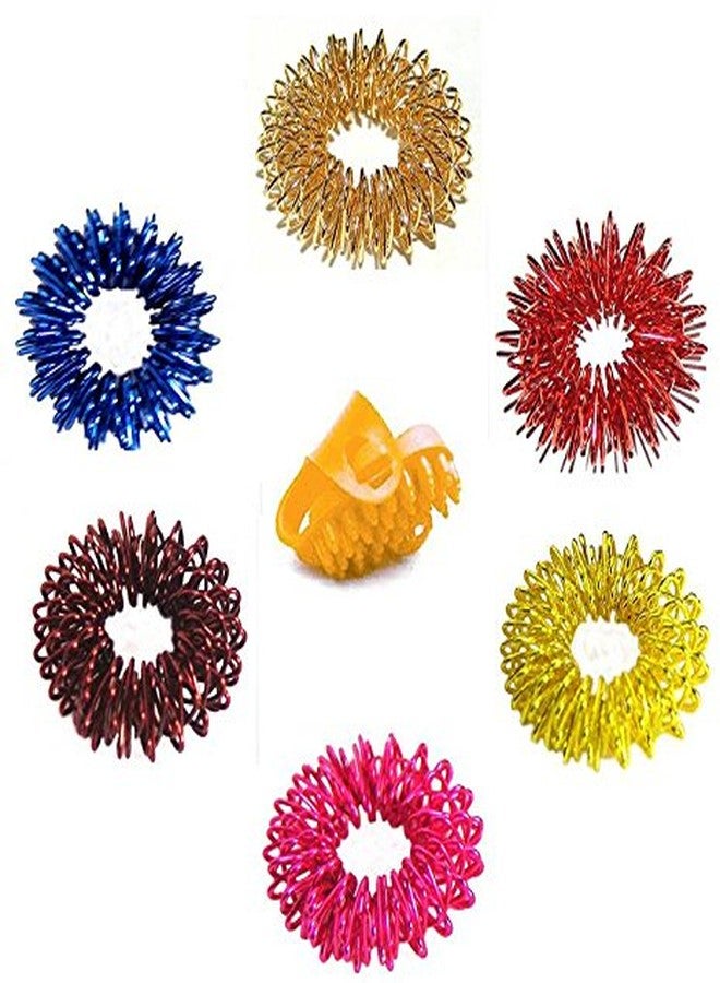 Perfect Magnets Acupressure Massage Sujok Ring in Assorted Colors Set of 4 Pcs with Free Acupressure Health Care Products Assorted - Image 1