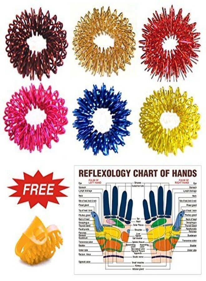 Perfect Magnets Acupressure Massage Sujok Ring in Assorted Colors Set of 4 Pcs with Free Acupressure Health Care Products Assorted - Image 2