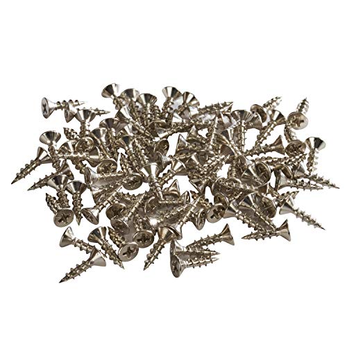 ROK 100 Pack Rok Hardware #7 x 5/8" (15.87mm) Deep Coarse Thread Phillips Flat Head Wood Screws Nickel Plated, Excellent in Particle Board, MDF, Plastic Composites, ROKS7X58FPCNP - Image 4