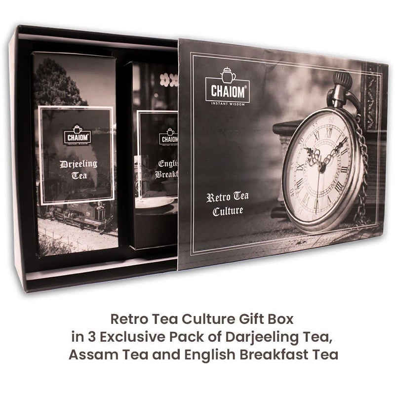 Chaiom - Retro Tea Culture 420g | Tea Gift boxes Combo 3 Exclusive Pack Of Darjeeling Tea, Assam Tea, English Breakfast Tea | Traditional chai tea | 60 Cup Tea - Image 3