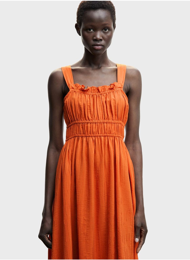 MANGO - Ruched Waist Dress - Image 1
