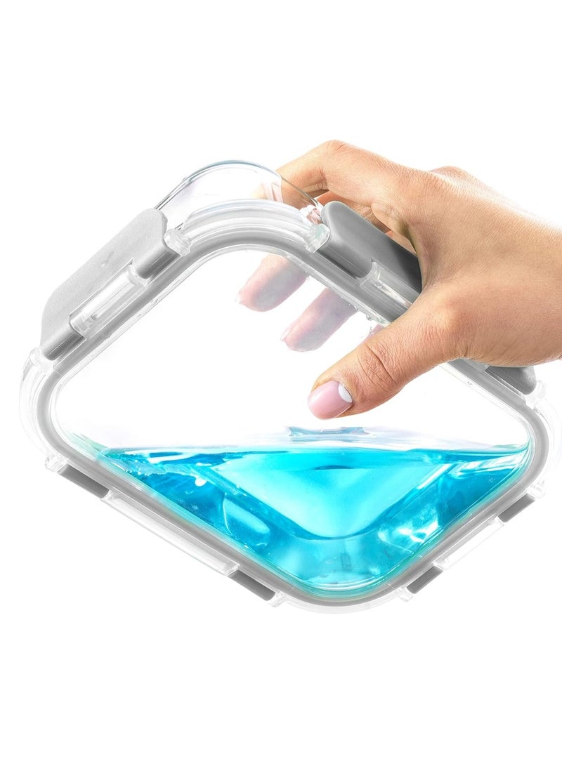 Raxoom 12pc Borosilicate Glass Storage Containers with Lids. 12 Airtight, Freezer Safe Food Storage Containers, Pantry Kitchen Storage Containers, Glass Meal Prep Container for Lunch - Image 5