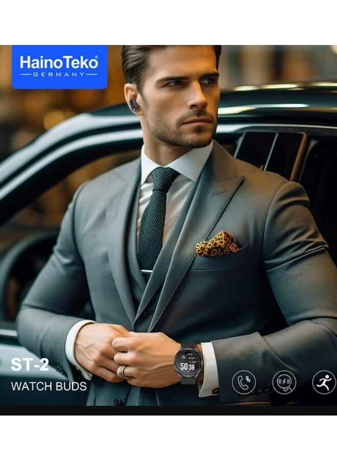 هينو تيكو ساعة هاينو تيكو ST2 الذكية مع سماعات ساعة باللون الأسود - Image 2
