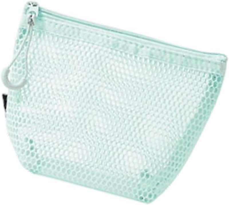 Large Capacity Green Triangular Storage Bag for Makeup Toiletries Nylon Organizer - Image 3