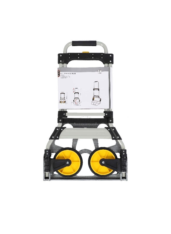 JRWH Transport - Sturdy Heavy-Duty Load Foldable Hand Trolley Silver 90 kg JR-8040 - Image 1