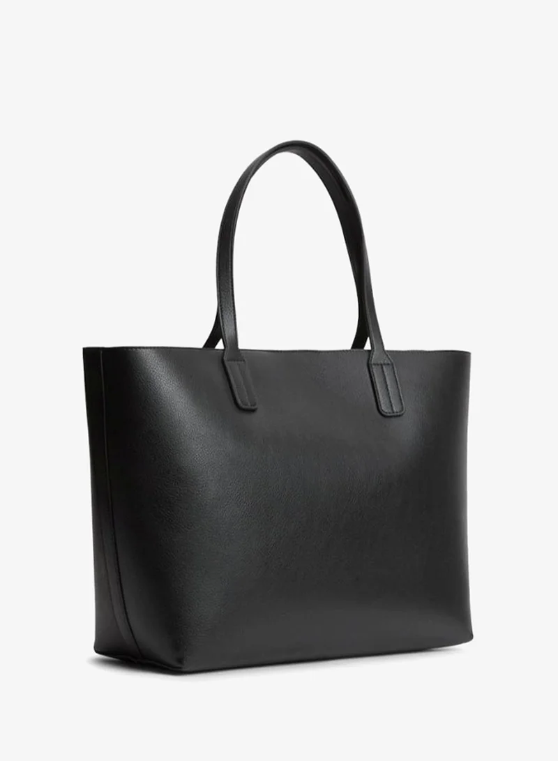 Tommy Hilfiger Black Icon Monogram Tote Bag for Women | Best Price UAE