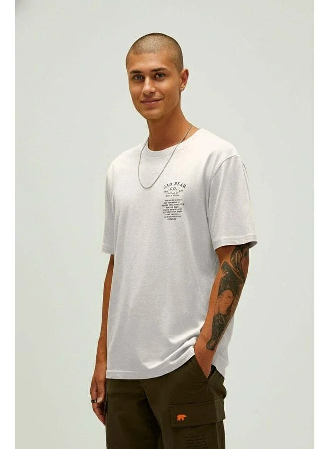 Bad Bear  Saudade White Men's Printed T-Shirt. for Men | Best Price UAE