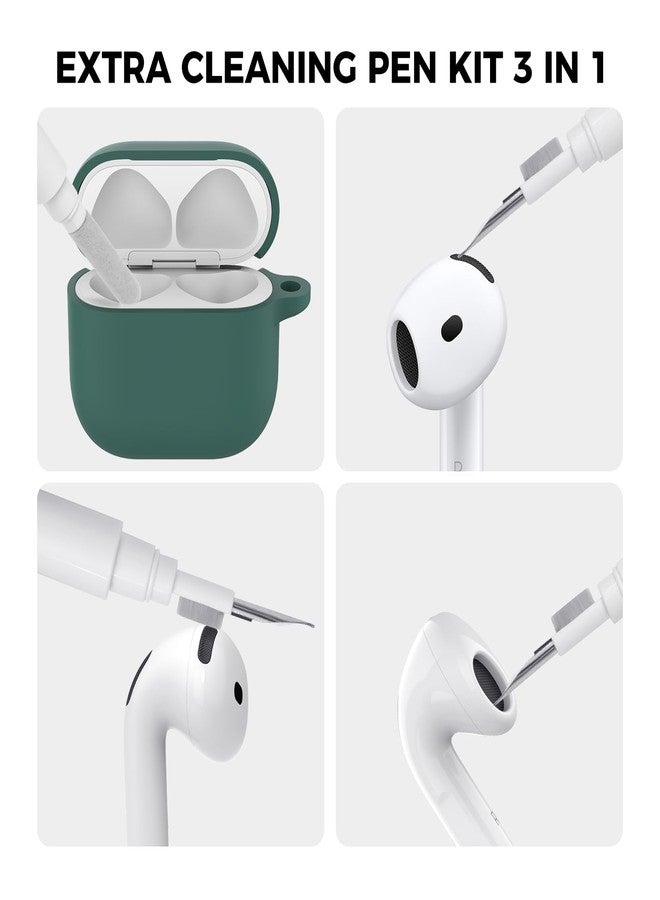 أهاستايل غطاء حماية AhaStyle لسماعات AirPods 4 (2024)، مصنوع من السيليكون الناعم، متوافق مع الجيل الرابع من AirPods، مزود بمجموعة تنظيف، غطاء كامل مقاوم للصدمات لأجهزة Apple iPod 4، يدعم الشحن عبر منفذ USB-C والشحن اللاسلكي. - Image 4