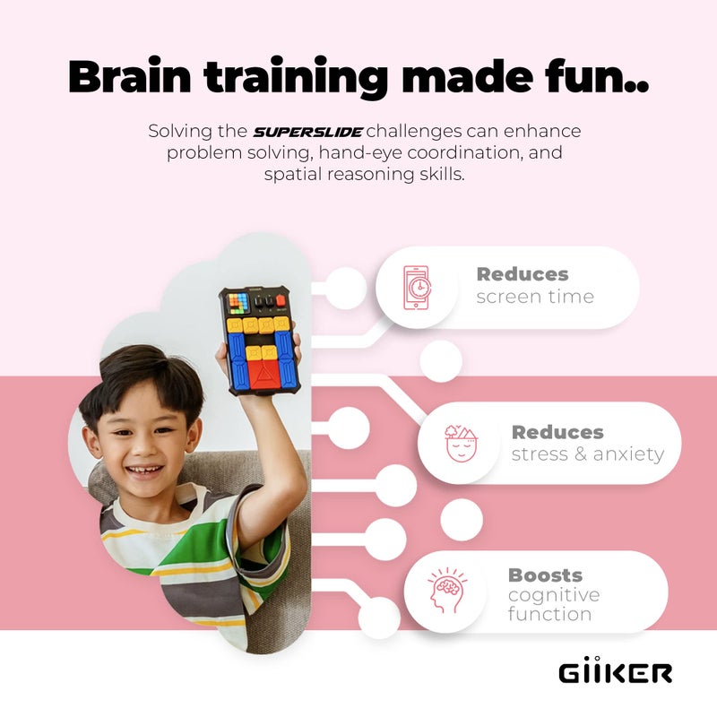 GiiKER Super Slide Puzzle Games, Original 500+ Challenges Brain Teaser Puzzle, Toys for Kids Teens, Travel Games Birthday Stocking Stuffers for Boys Girls, Activities for Road Trips - Image 4