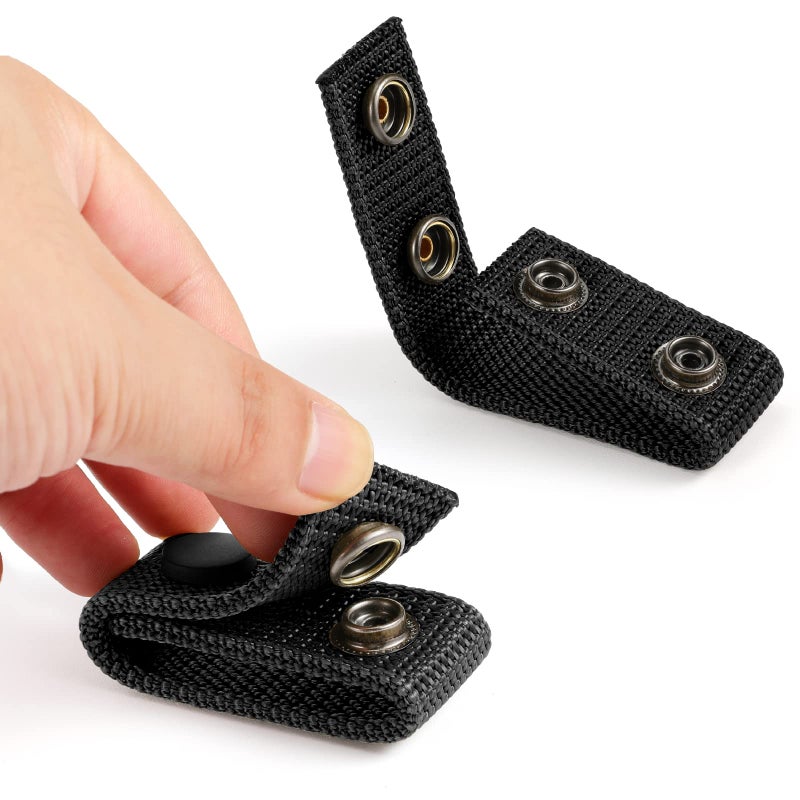 FRTKK Duty Belt Keeper with Double Snaps for 2Â¼" Wide Belt, Security Tactical Belt Police Military Equipment Accessories (Black-2Pack) - Image 2