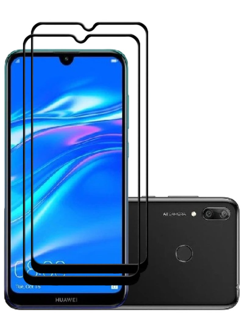 ACLIX 2 Pieces Antistatic ESD Dustproof Premium Quality High Definition Tempered Glass Screen Protector Designed For Huawei Y7 (2019) - Image 1