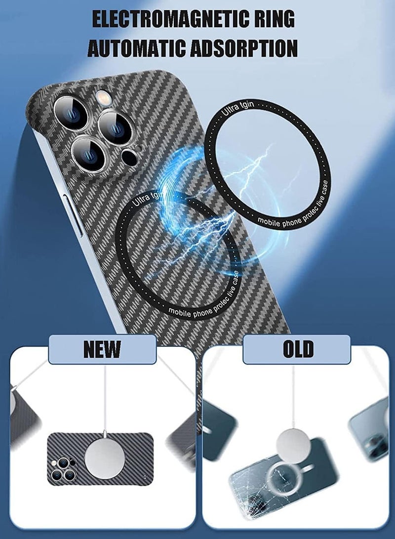 Aookay Case for iPhone 16 Pro Max, Carbon Fiber Texture Compatible with Magsafe, Ultra Thin Mil-Grade Drop Protection Borderless Rigid Phone Protective Case (Green) - Image 5