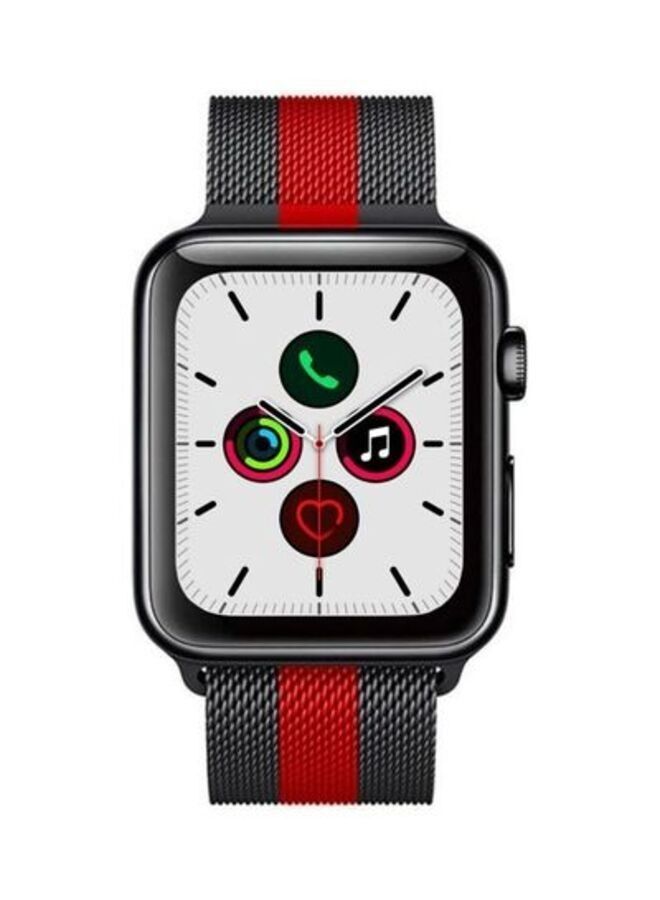 ACLIX Replacement Strap Watchband For Apple Watch Series 7/ 38-40mm Black/Red - Image 2