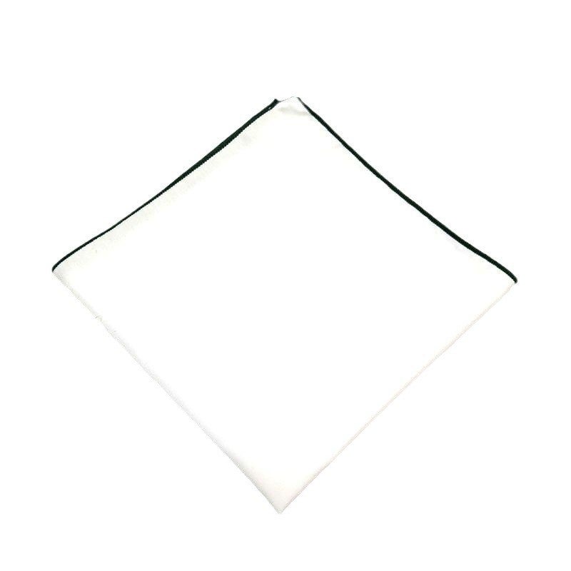 Square Scarf Korean Style Fashionable Cotton Bottom White Colorful Edge Flap Pocket Pants Scarf Business Suit Polyester Cotton Handkerchief Chest Scarf Classy - Image 4