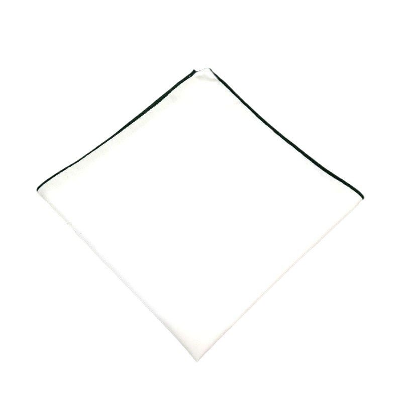 Square Scarf Korean Style Fashionable Cotton Bottom White Colorful Edge Flap Pocket Pants Scarf Business Suit Polyester Cotton Handkerchief Chest Scarf Classy - Image 5