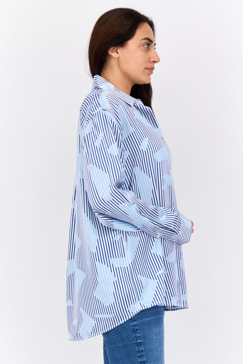 ESPRIT Women Regular Fit Allover Print Shirt, Multicolor - Image 2