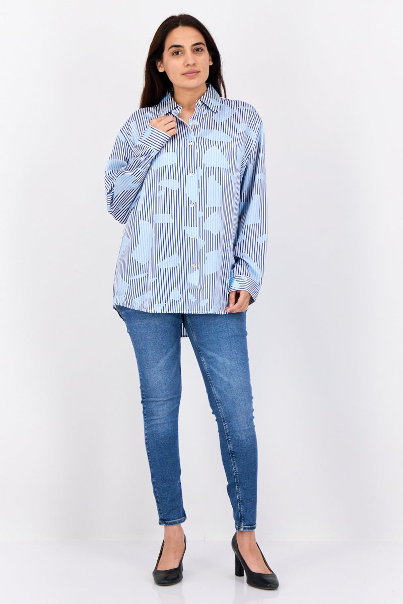 ESPRIT Women Regular Fit Allover Print Shirt, Multicolor - Image 4