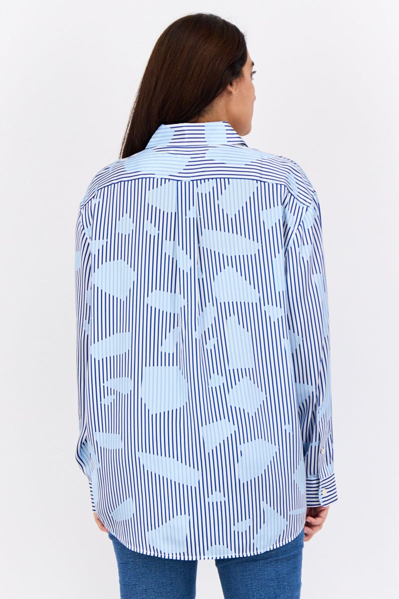 ESPRIT Women Regular Fit Allover Print Shirt, Multicolor - Image 3