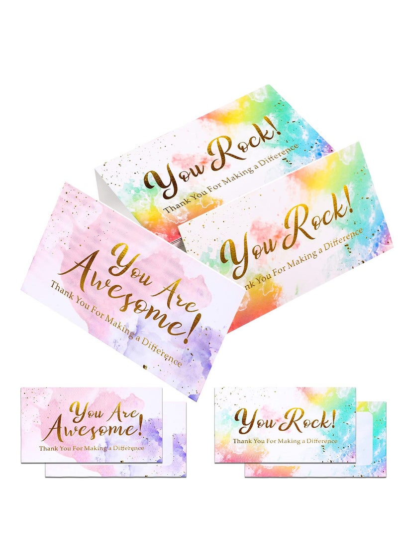 SOLARAE Thank You Cards, You'Re Awesome Colorful Thank You Note Cards Recognition Postcards Children'S Reward Incentive Small Cards Suitable for Volunteers Nurses Doctors Teachers Students Etc. (200 Cards) - Image 1