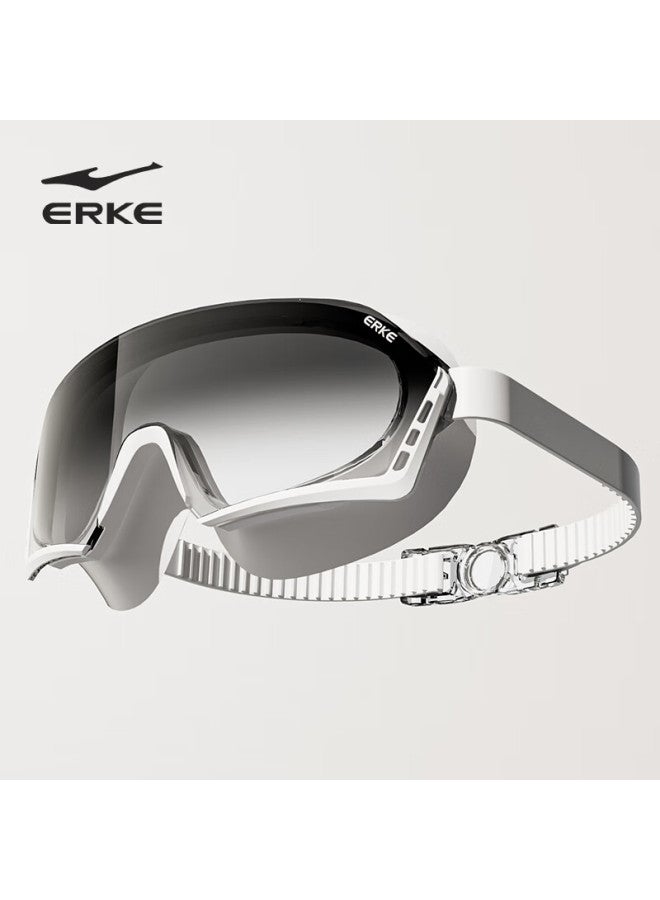 Erke Uni Adult Waterproof Anti-fog High Definition All-match Skiing Plano Electroplated Swimming Sports Goggles Black And White Gradient - Image 1