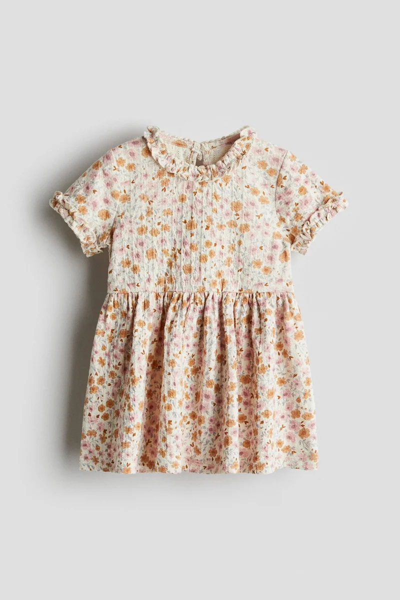 H&M Frill-trimmed jacquard-jersey dress