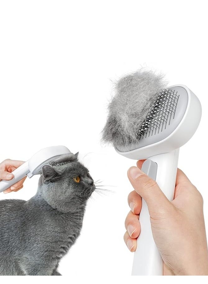 Cat shedding brush, suitable for long-haired or short-haired indoor cats, cat hair grooming deshedding brush, massages to remove loose fur. - Image 1
