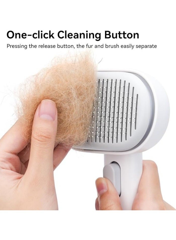 Cat shedding brush, suitable for long-haired or short-haired indoor cats, cat hair grooming deshedding brush, massages to remove loose fur. - Image 4