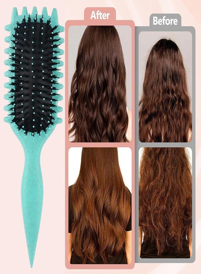 KHAMKARI Curl Defining Brush 5-in-1 Curl Hair Brush | Vegan Boar Bristles | Bio-Based PLA Handle | Detangling, Defining & Frizz Control for Curly & Wavy Hair | For Men & Women - Multicolor - Image 5