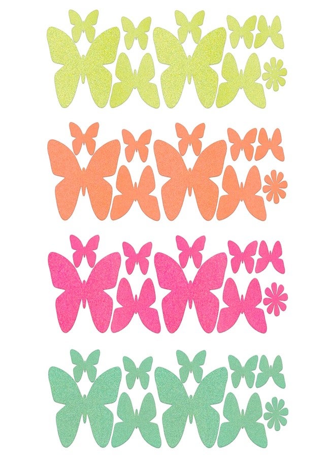 Sasswear Blacklight Body Stickers - Neon Fashion Accessories for Raves, Festivals and Glow Parties, 40/pk (Butterfly) - Image 1