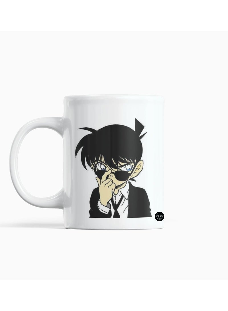 ريمان ديزاين كوب ابيض بطباعة تصميم المحقق كونان