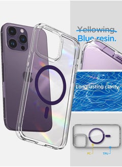 Spigen غطاء حماية ألترا هايبرد ماج لهاتف آيفون 14 برو ماكس مع ماج سيف - أرجواني غامق  - Image 2