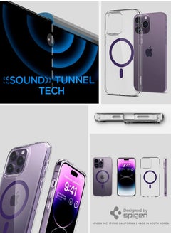 Spigen غطاء حماية ألترا هايبرد ماج لهاتف آيفون 14 برو ماكس مع ماج سيف - أرجواني غامق  - Image 5