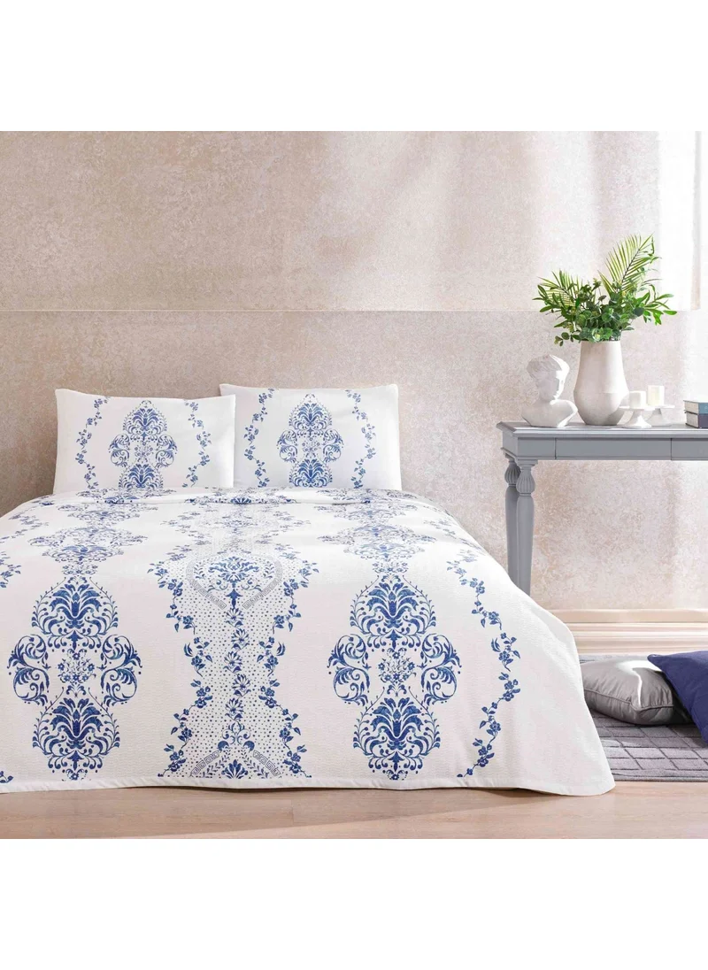 TA Crown Printed Carmen Double Pique Set Blue