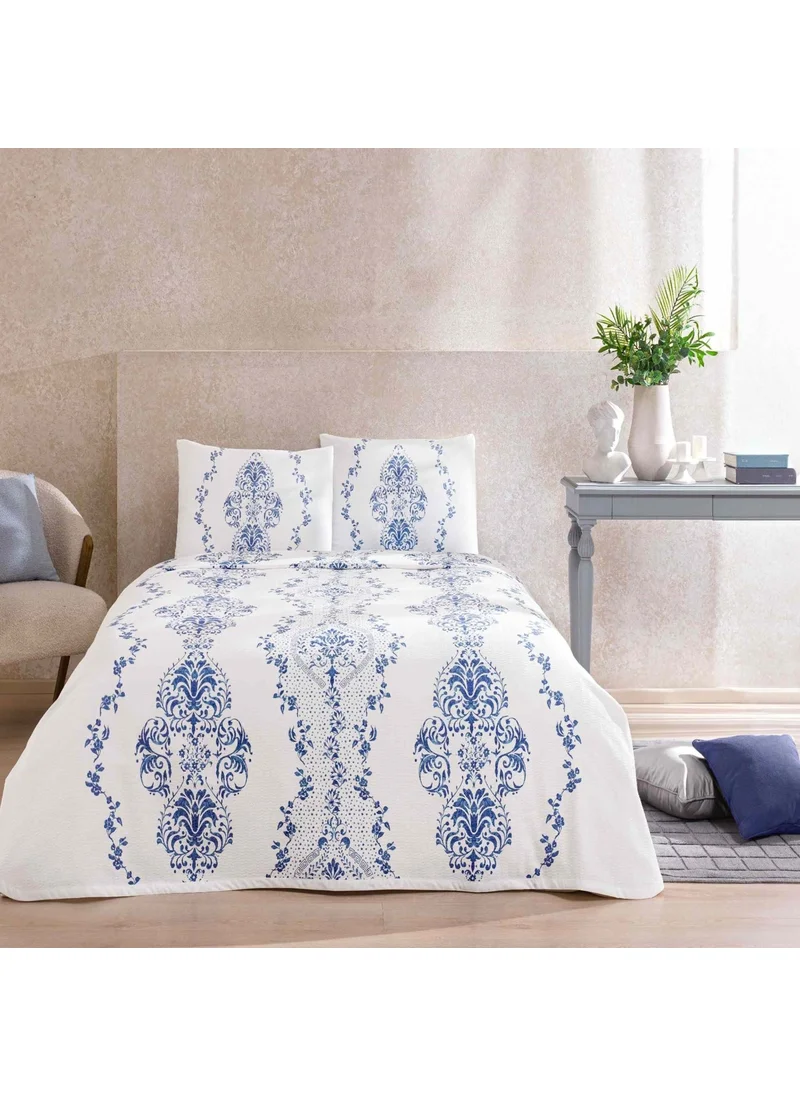 TA Crown Printed Carmen Double Pique Set Blue