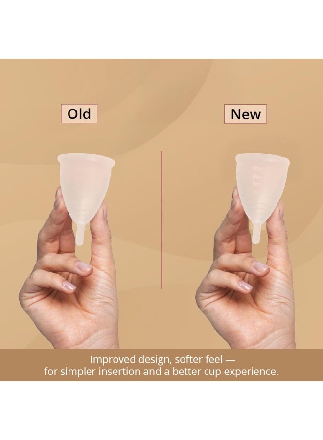 Carmesi Menstrual Cup for Women | Small Size - With Free Pouch | Rash-Free, Itch-Free, Odour-Free | 8-10 Hours of Leaks-Free Comfort | 100% Biocompatible Medical-Grade Silicone Cups - Image 2