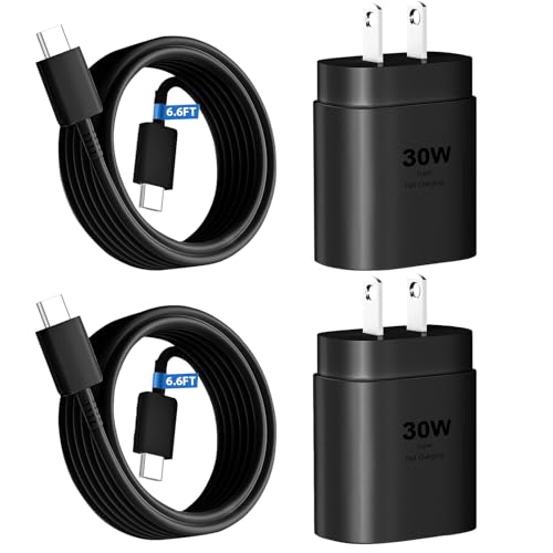 DiHines 30W USB C Phone 15 Charger Fast Charging Block for iPhone 15/15 Pro Max/15 Pro/15 Plus/Samsung Galaxy S23 Ultra/S23/S23+/S22/S22 Ultra/S22+/S21 Ultra/S20 Ultra/Note 20 & 6.6Ft USB C Charger Cable - Image 1