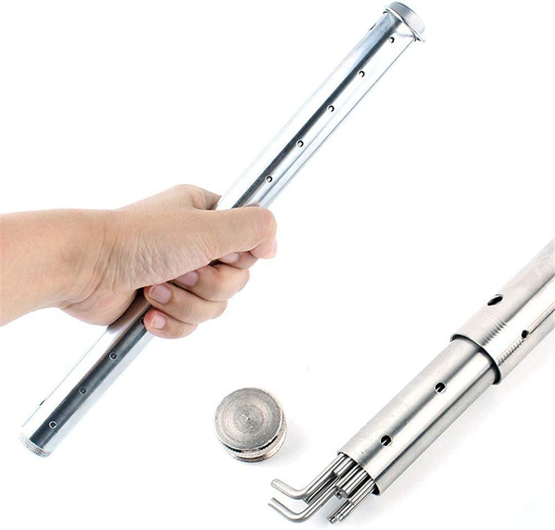 إسكدنيا Stainless Steel Portable Combined Charcoal Barbecue BBQ Grill - Image 4