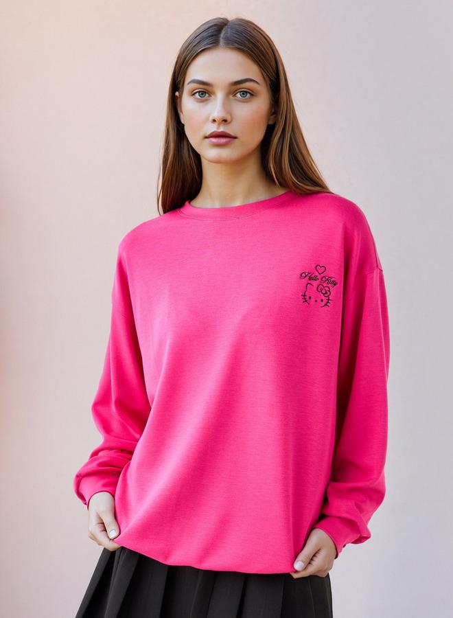 SP Characters Hello Kitty Embroidered Sweatshirt - Image 1